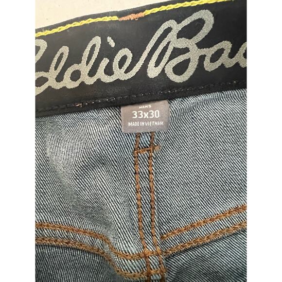 NWT Eddie Bauer Men's Voyager Flex 2.0 Dark Blue Jeans Slim Straight Fit 33x30 - Picture 4 of 14